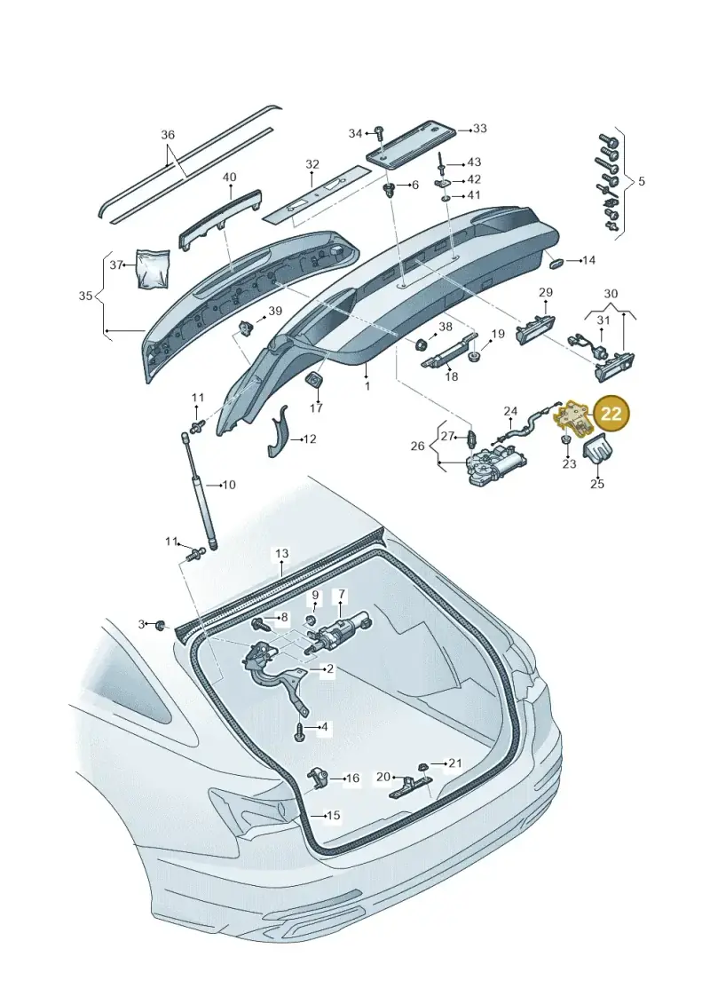 81A827506 — Audi RS6 Avant (2019-2025) diagram 537827000, position 22