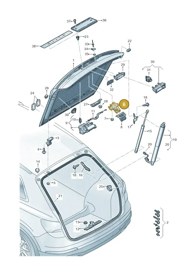 81A827506 — Audi RS Q3 Sportback (2019-2024) diagram 597827000, position 6