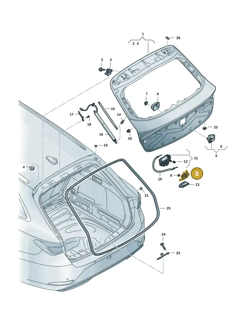 81A827506 — SEAT Leon (2019-) diagram 5fn827005, position 8