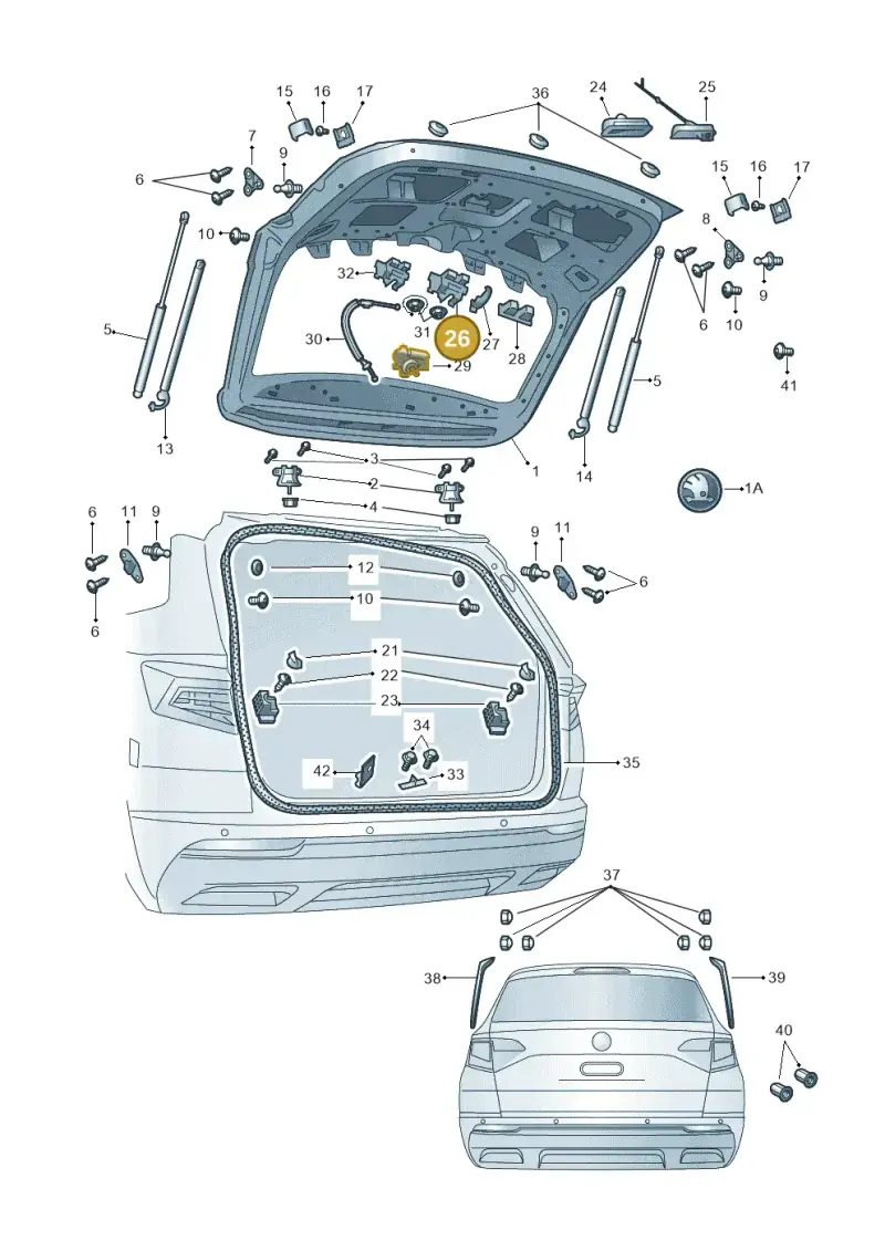 81A827506 — Skoda Karoq (2017-2023) diagram 834827000, position 26