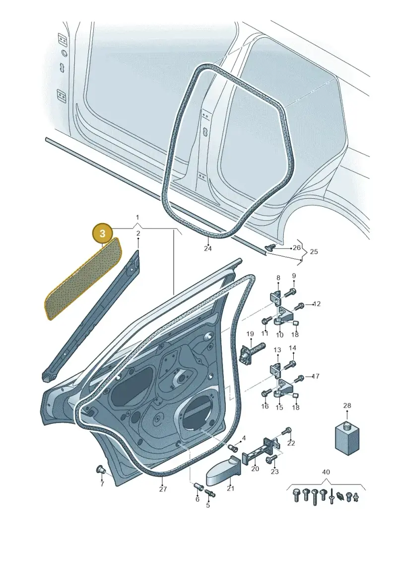 81A837805 — Audi Q2 (2016-2025) diagram 803833100, position 3