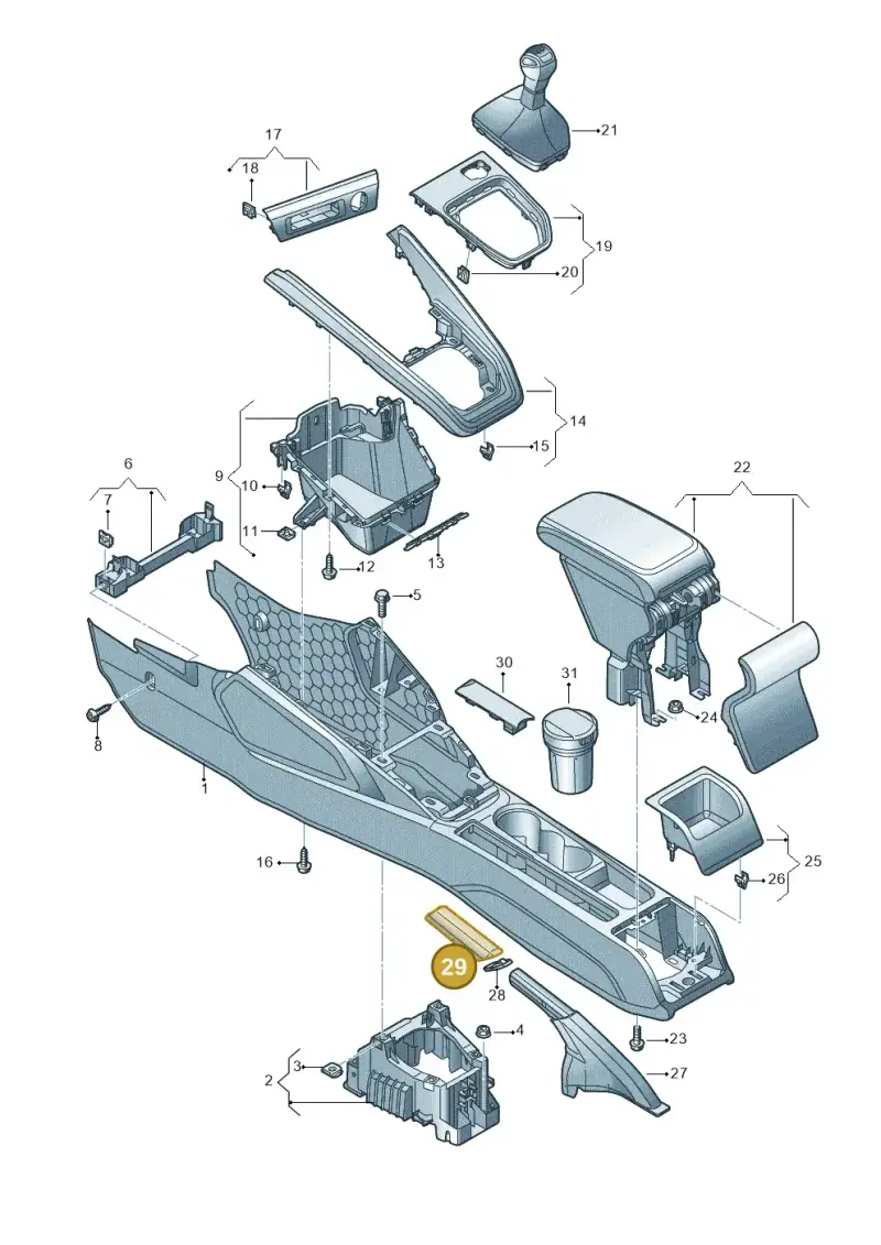 82A711327B4PK — Audi A1 Sportback (2018-2025) diagram 592863500, position 29