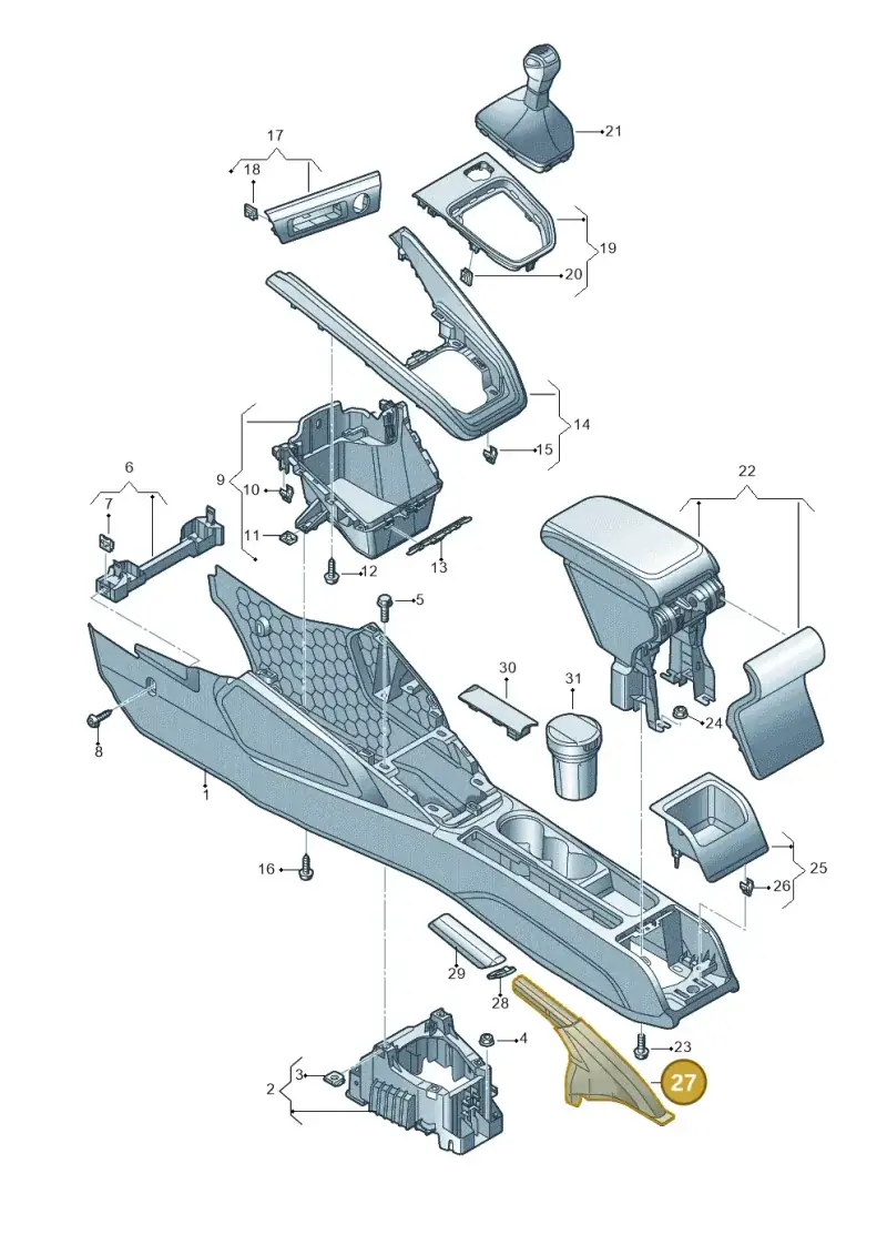 82A7114634PK — Audi A1 Sportback (2018-2025) diagram 592863500, position 27