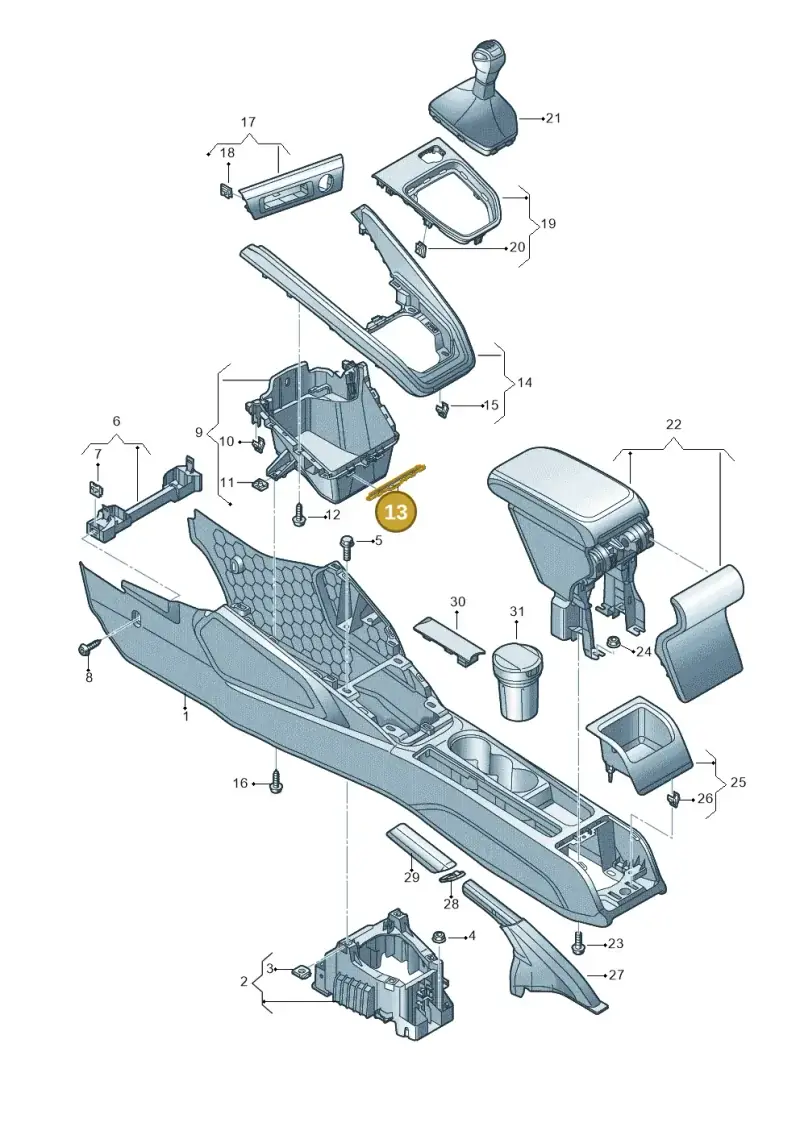 82A8623784PK — Audi A1 Sportback (2018-2025) diagram 592863500, position 13