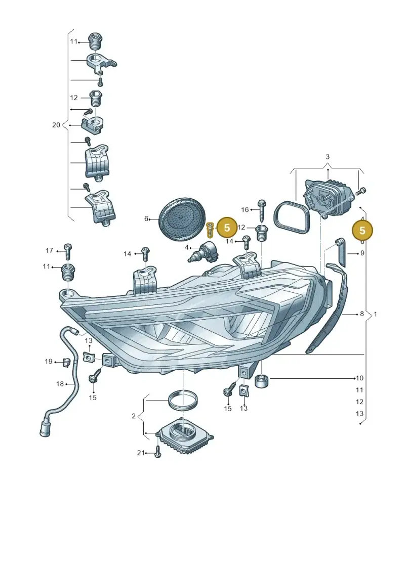82A941741 — Audi A1 sportback 1.0 (2018-) diagram 592941050, position 5