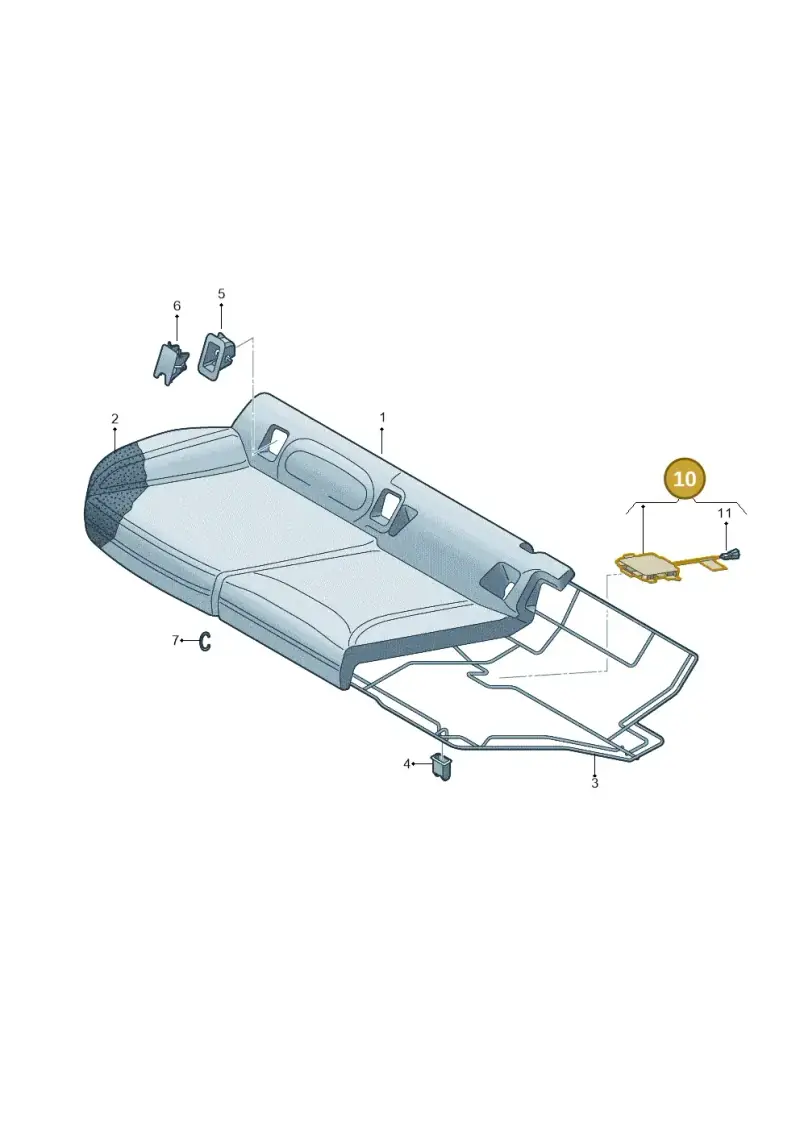 82G963554 — Audi A1 sportback 1.0 (2018-) diagram 592885000, position 10