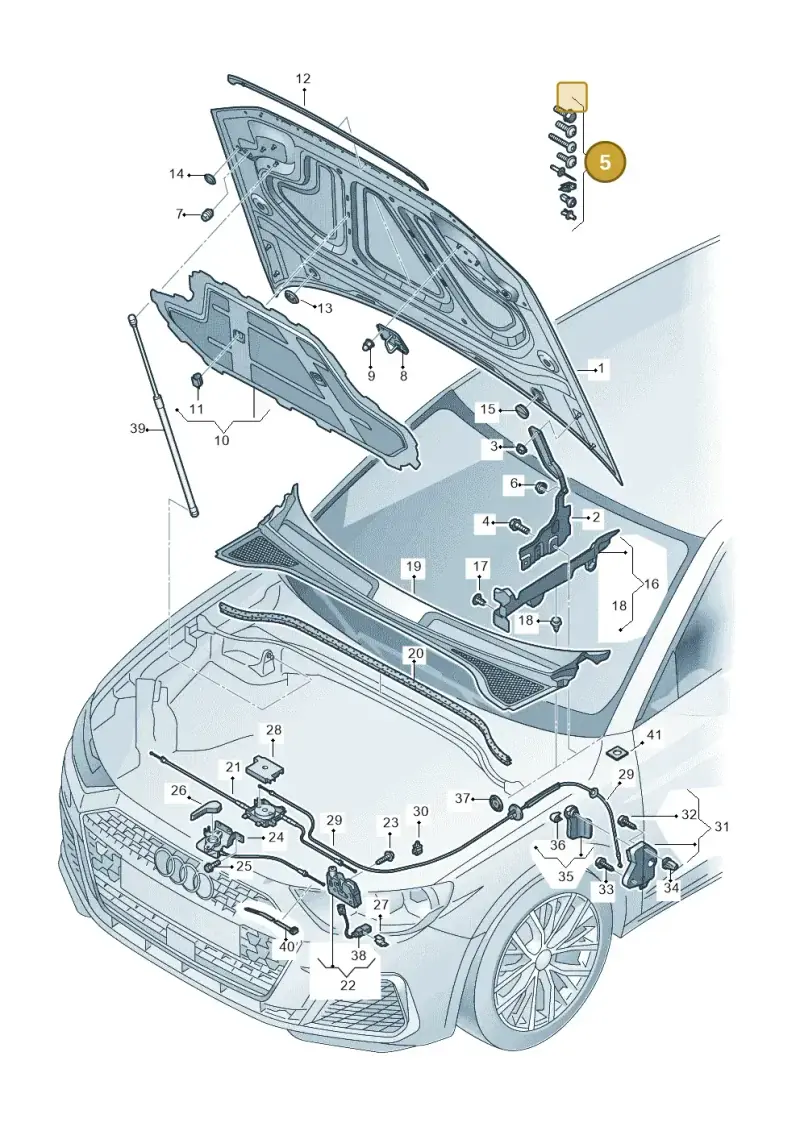 83A098615 — Audi RSQ3 Sportback (2019-2024) diagram 597823000, position 5