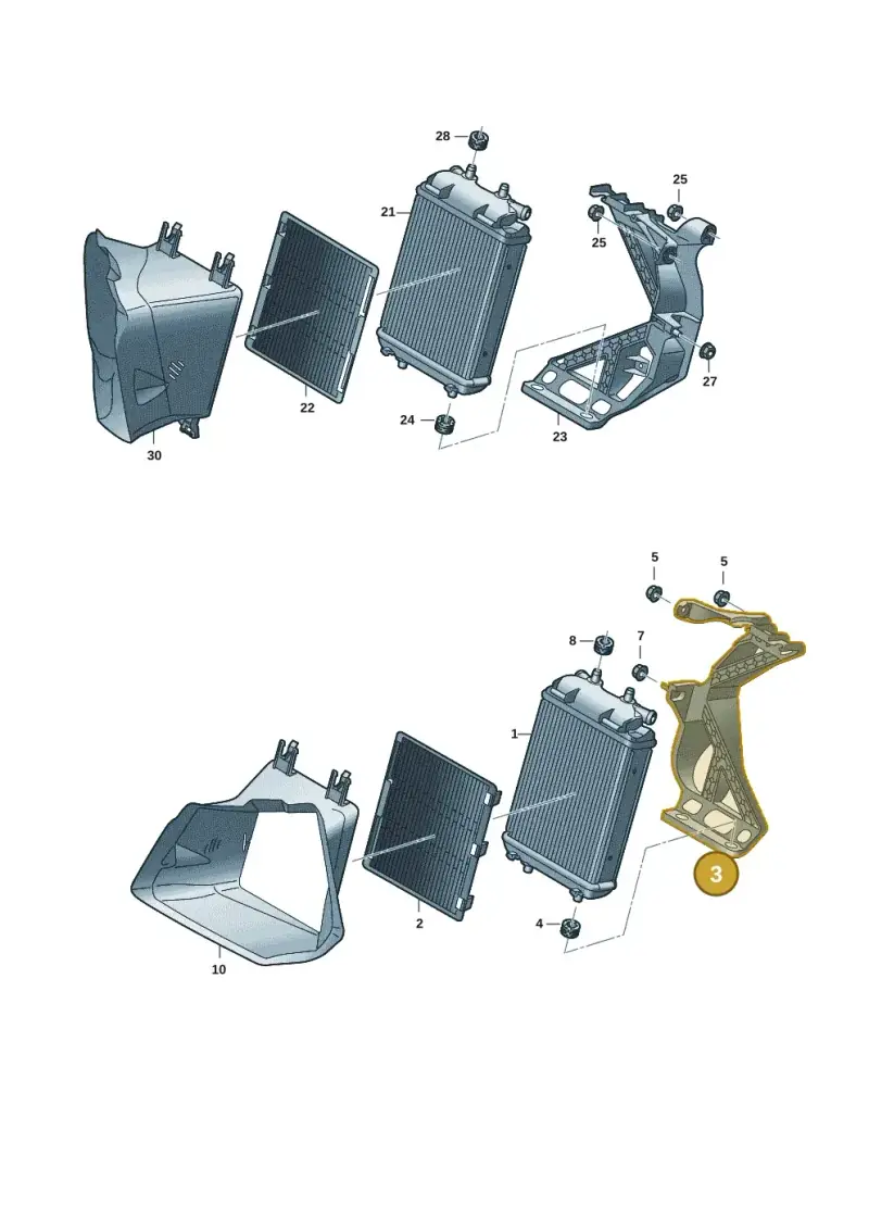 83A121259A — Audi RS Q3 Sportback (2019-2024) diagram f3z121030, position 3