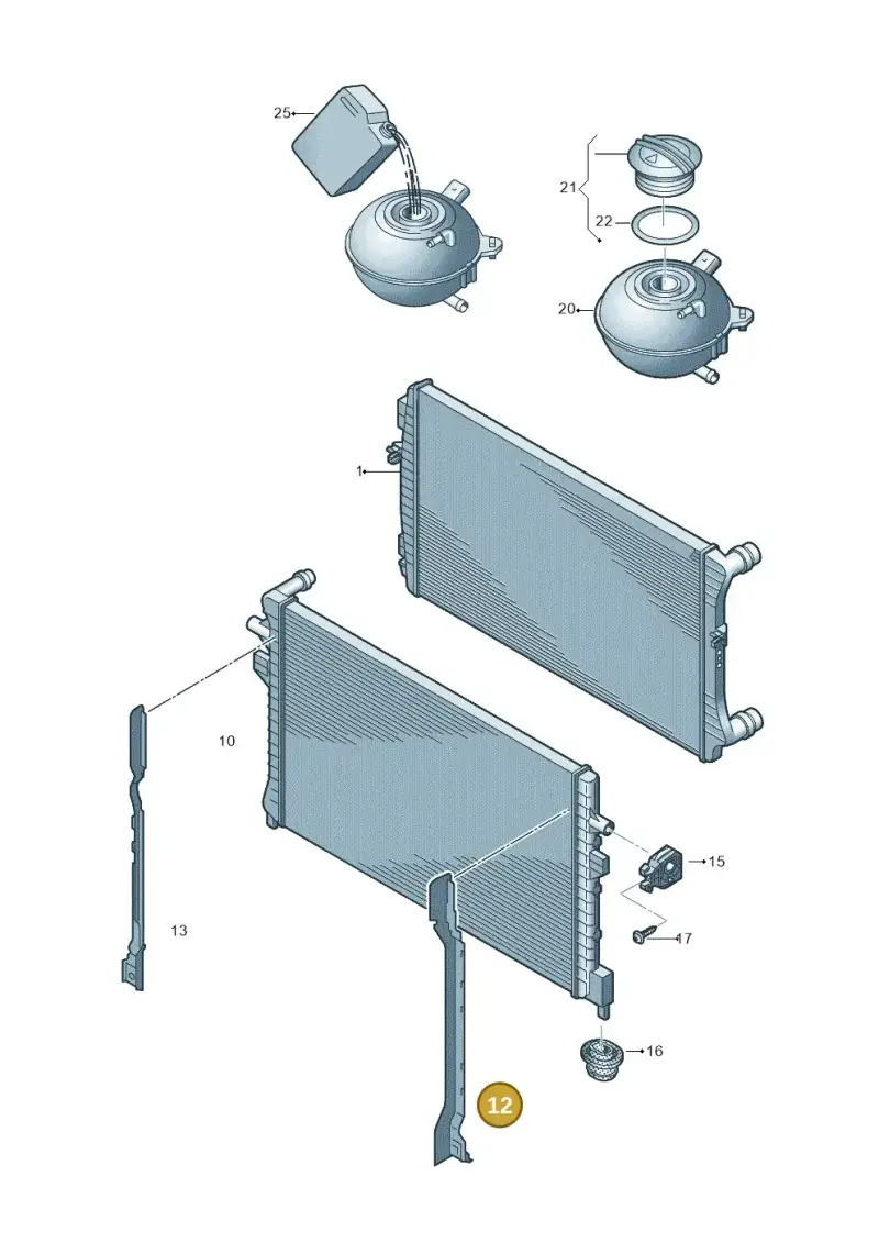 83A121331A — Audi Q3 (2018-2025) diagram 597121018, position 12