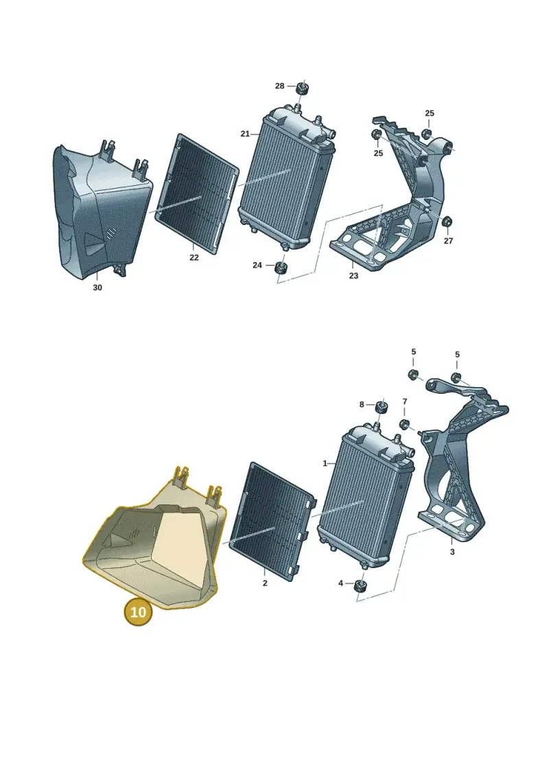 83A121673B — Audi RS Q3 Sportback (2019-2024) diagram f3z121030, position 10