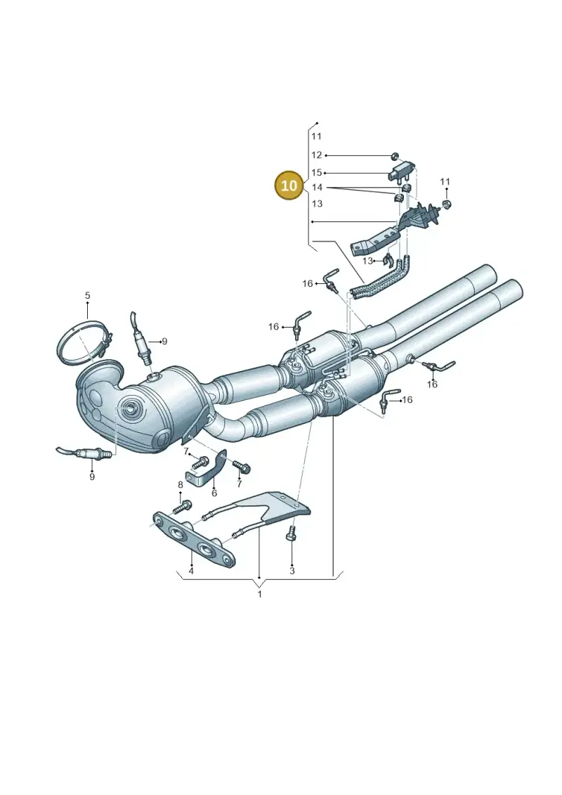 83A131552F — Audi RS Q3 Sportback (2019-2024) diagram 853253045, position 10
