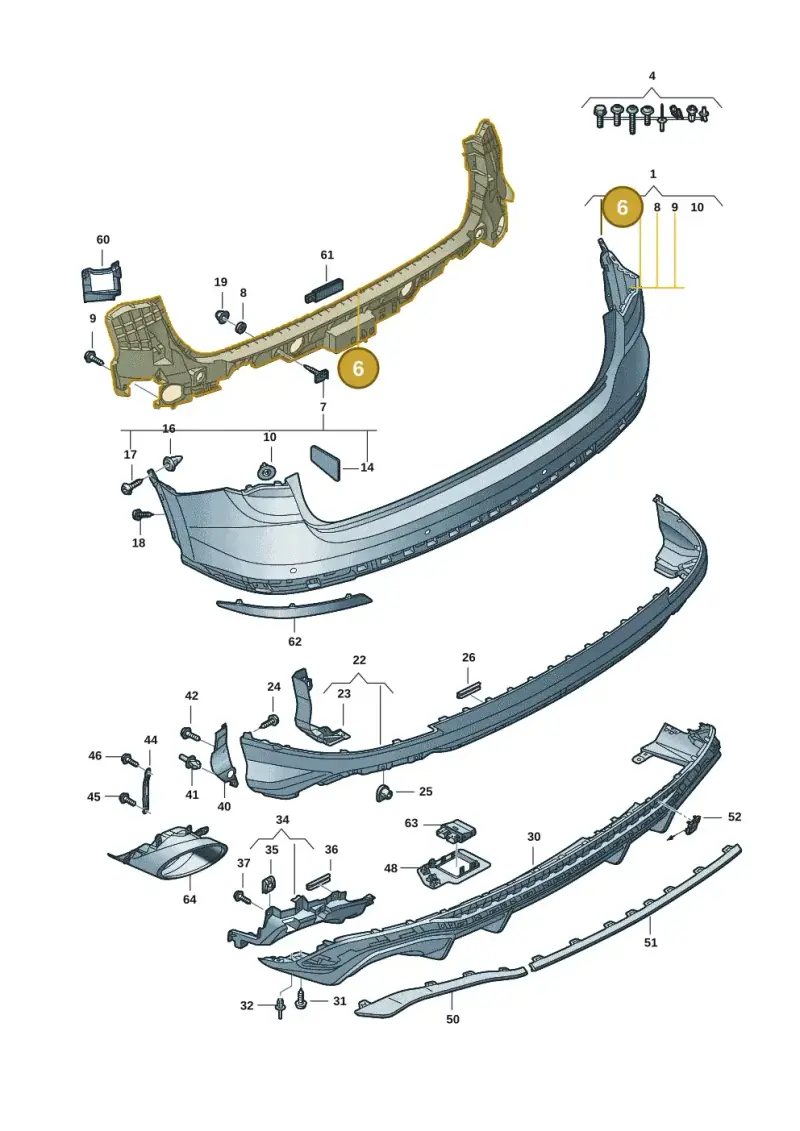 83A807385 — Audi RS Q3 Sportback (2019-2024) diagram f3z807600, position 6
