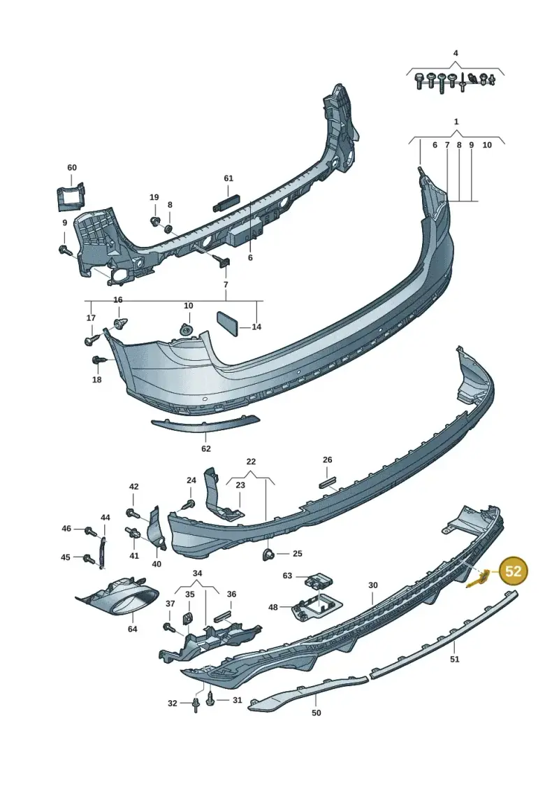 83A807441C9B9 — Audi RS Q3 Sportback (2019-2024) diagram f3z807600, position 52