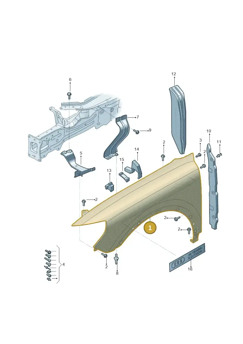 83A821021 — Audi Q3 2.0 (2019-) diagram 573821000, position 1