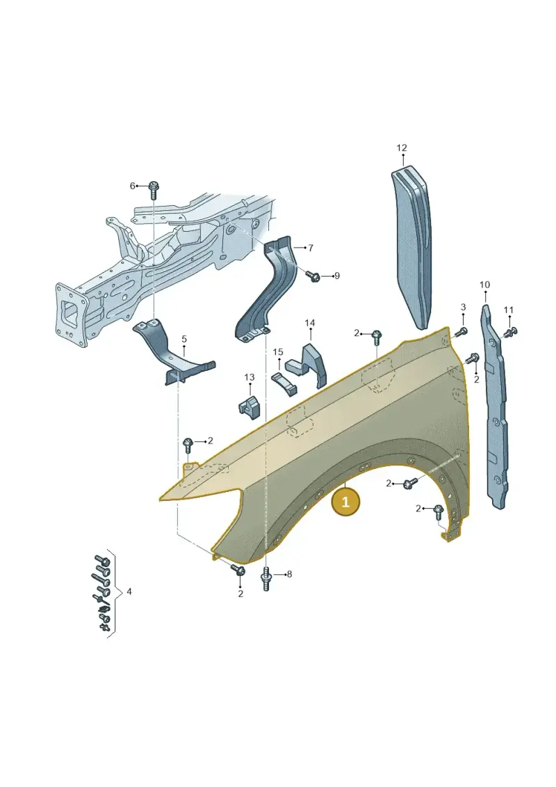 83A821022 — Audi RS Q3 Sportback (2019-2024) diagram 597821000, position 1