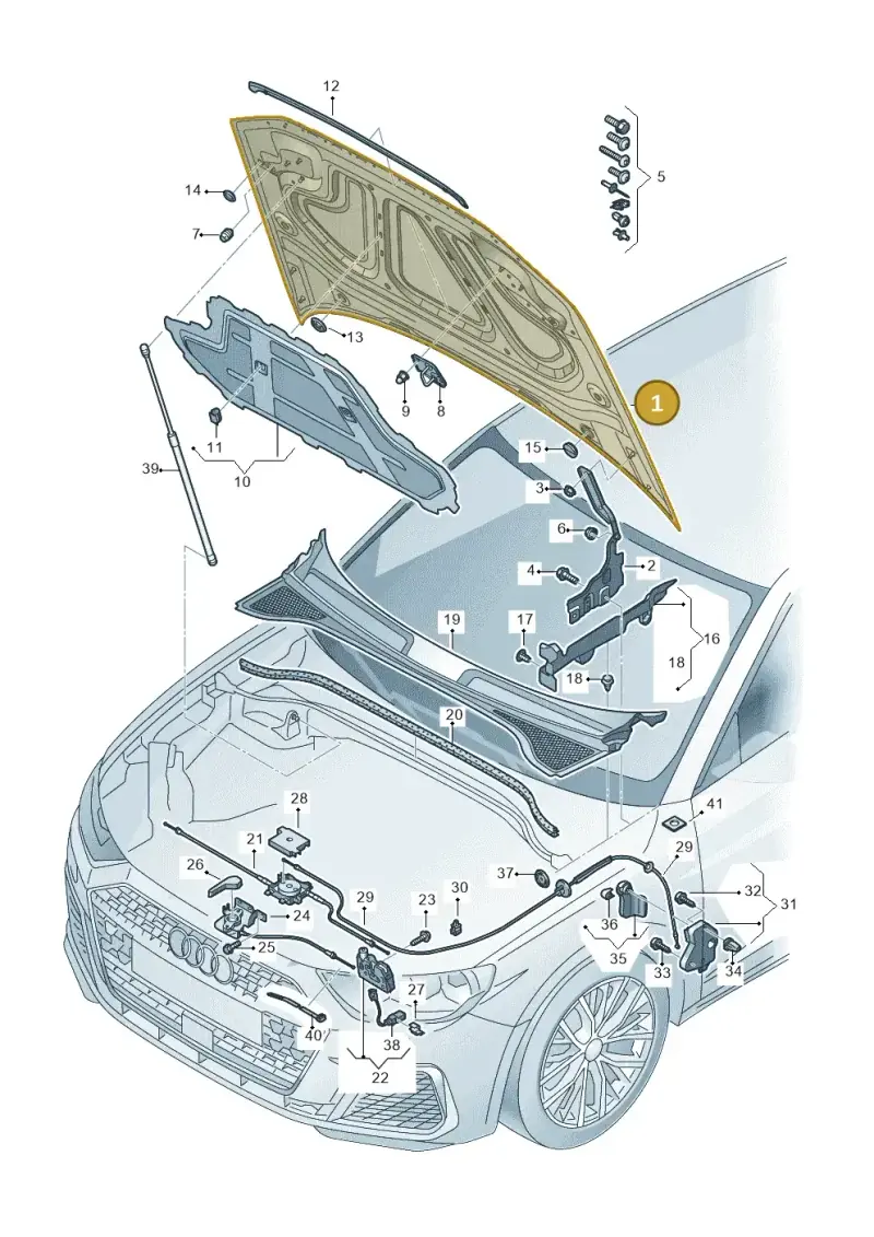 83A823029 — Audi RS Q3 Sportback (2019-2024) diagram 597823000, position 1