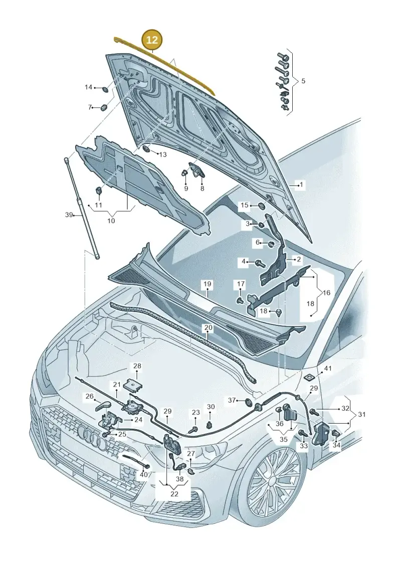 83A823124 — Audi RSQ3 Sportback (2019-2024) diagram 597823000, position 12