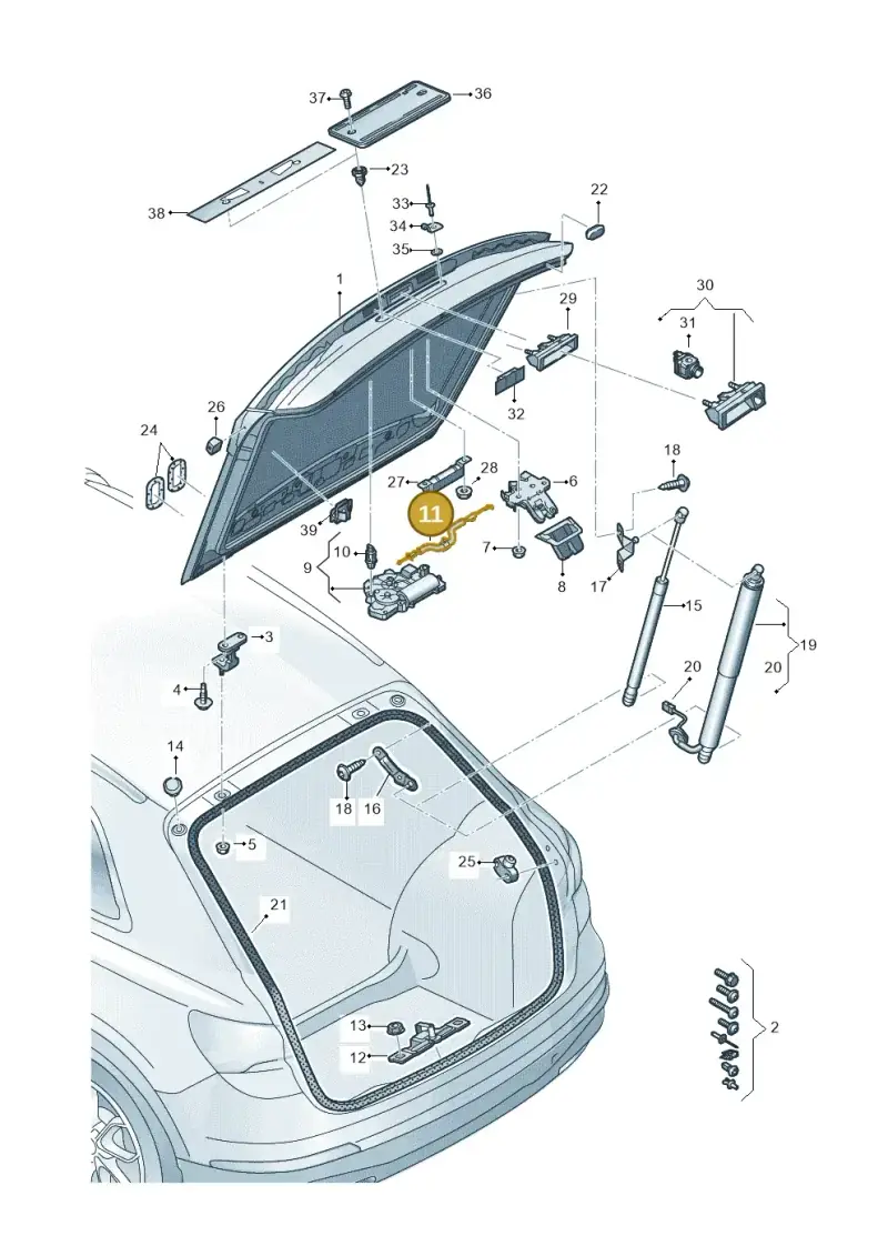83A827535 — Audi RSQ3 Sportback (2019-2024) diagram 597827000, position 11
