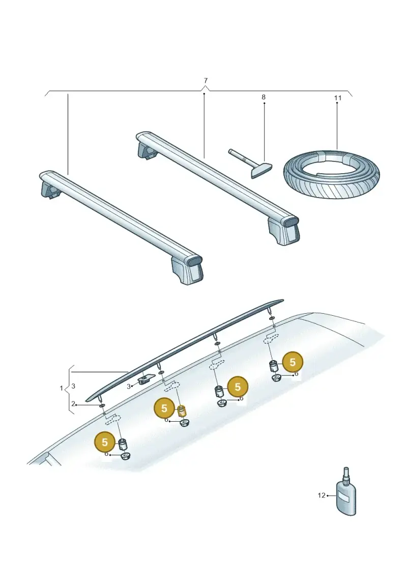 83A861195 — Audi Q5 (2016-2025) diagram 896860050, position 5