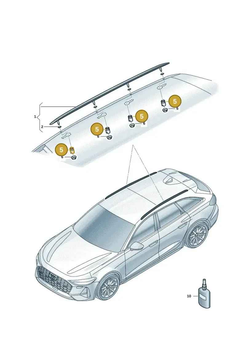83A861195 — Audi A5 Avant (2024-2025) diagram 8wk860500, position 5