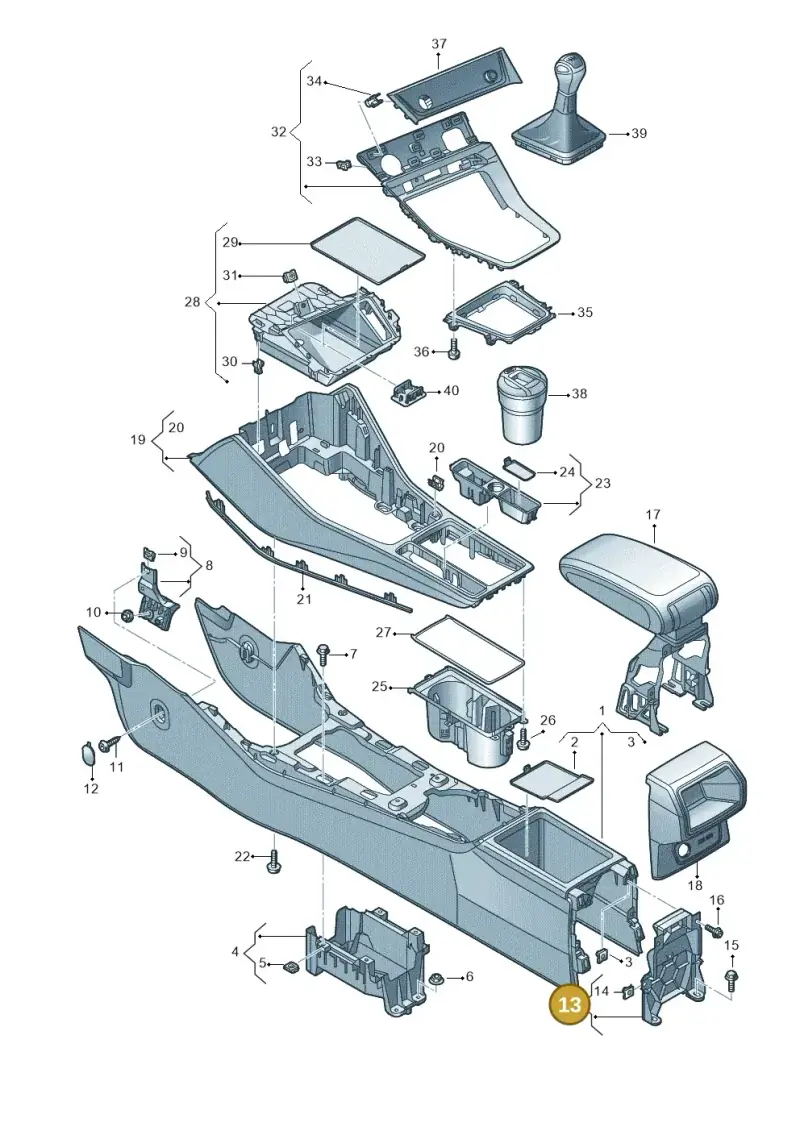 83A863233 — Audi RSQ3 Sportback (2019-2024) diagram 597863500, position 13