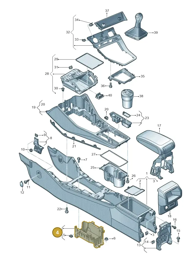 83A863531 — Audi RS Q3 Sportback (2019-2024) diagram 597863500, position 4
