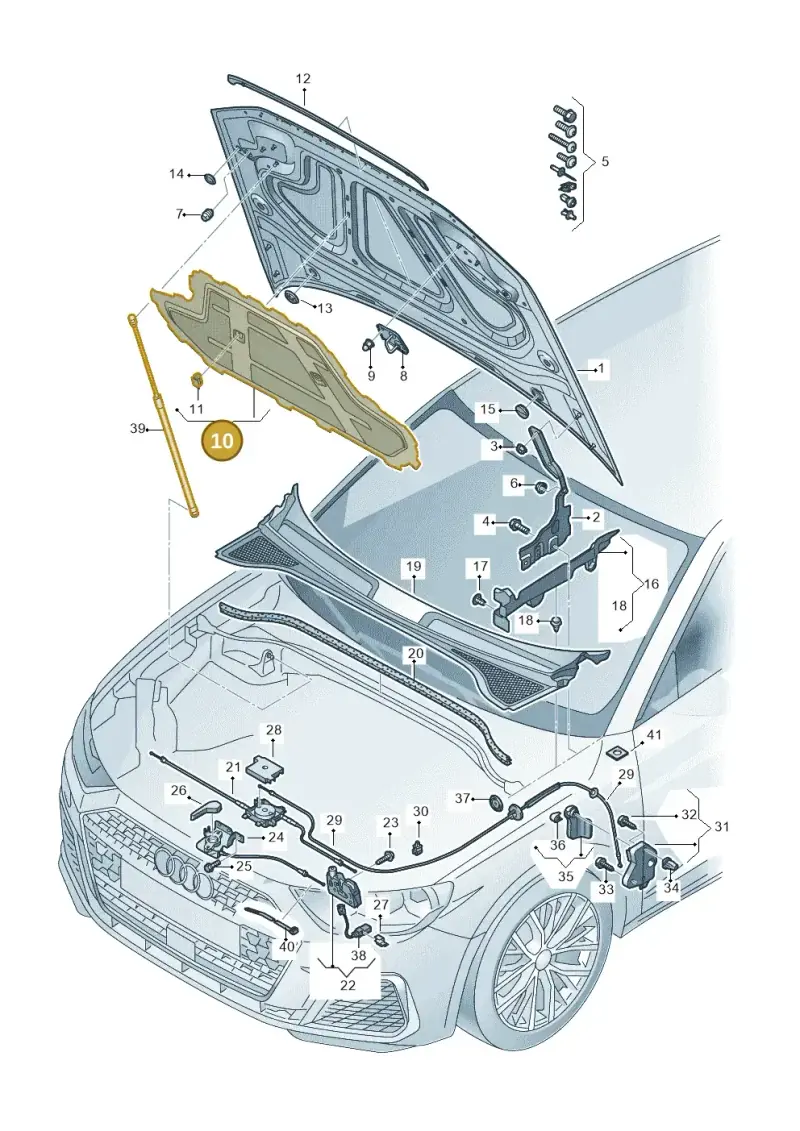 83A863825 — Audi RSQ3 Sportback (2019-2024) diagram 597823000, position 10
