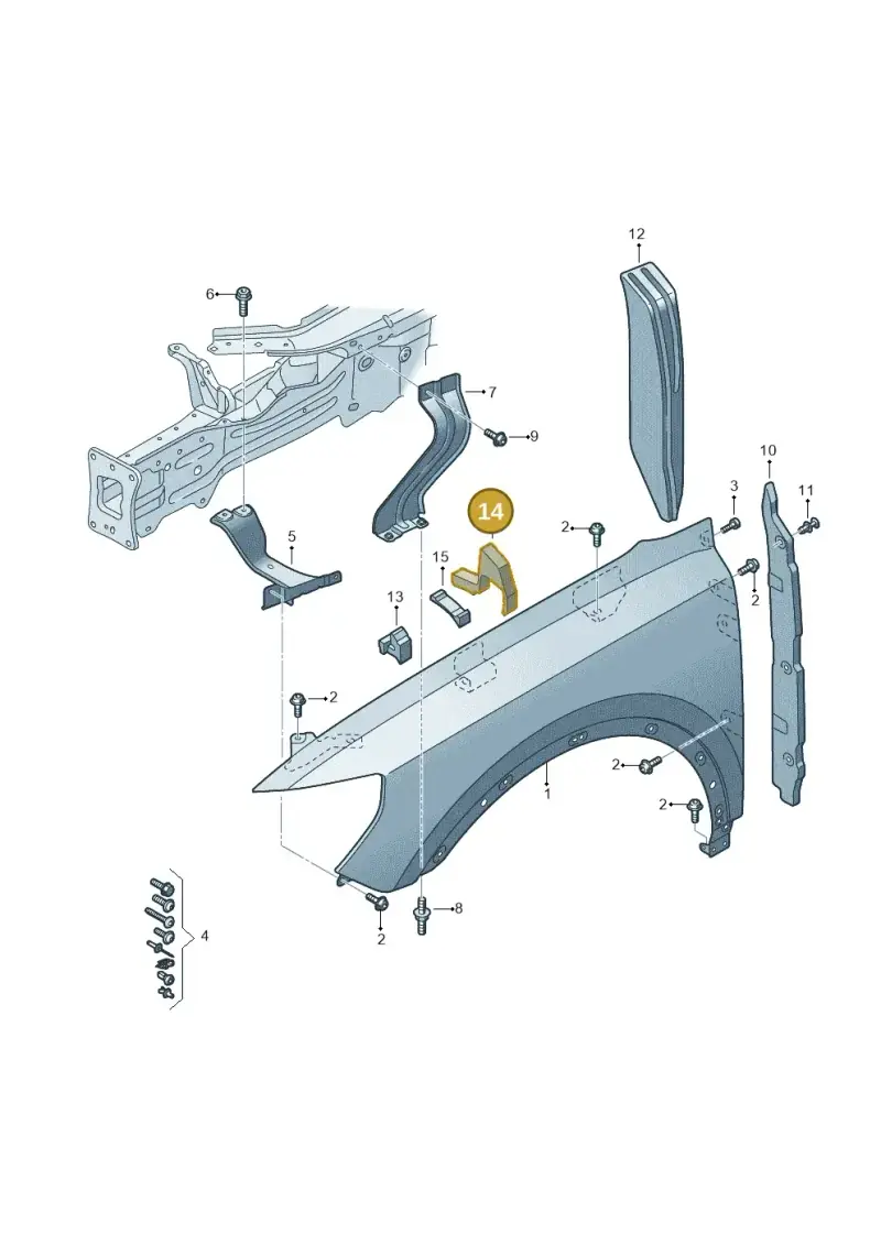 83A864238A — Audi RSQ3 Sportback (2019-2024) diagram 597821000, position 14