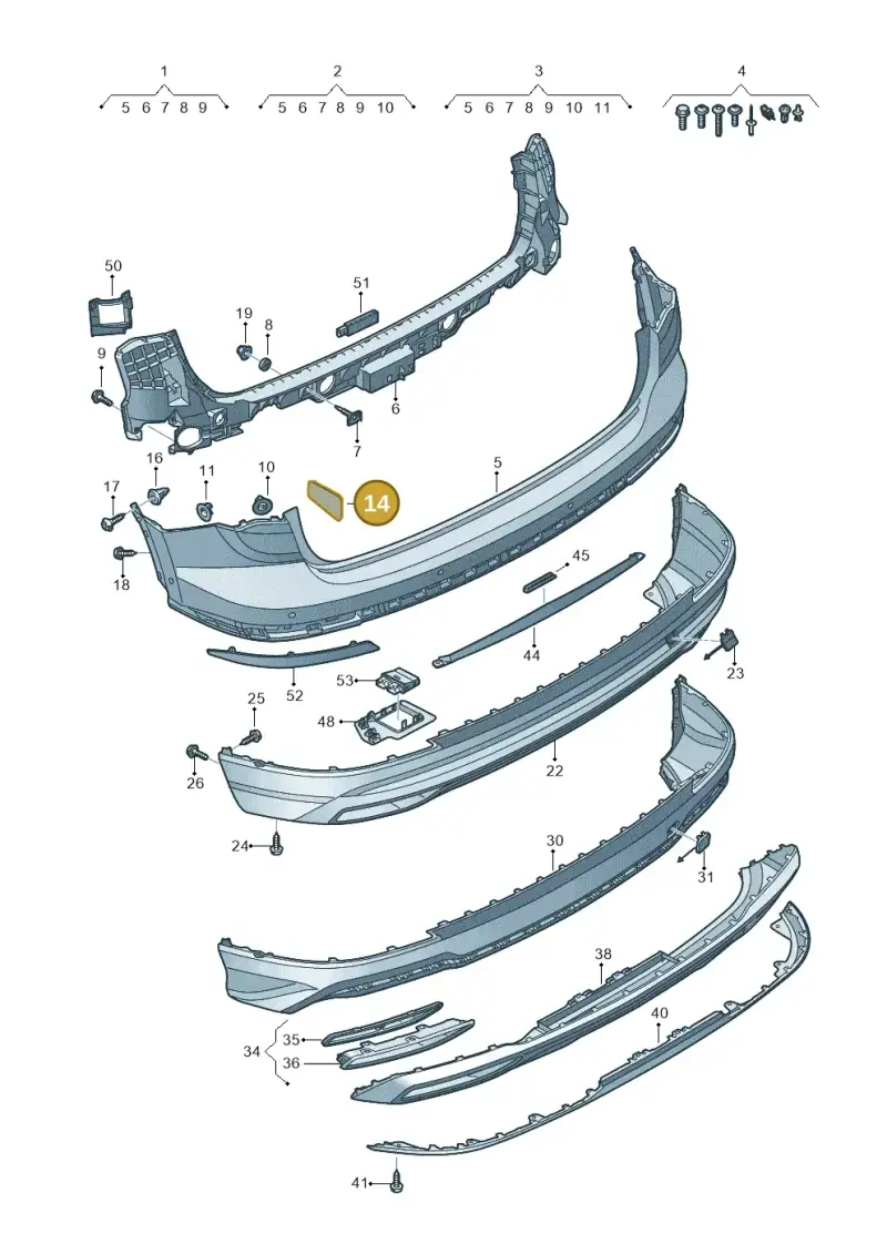 83A864734 — Audi Q3 (2018-2025) diagram 597807600, position 14