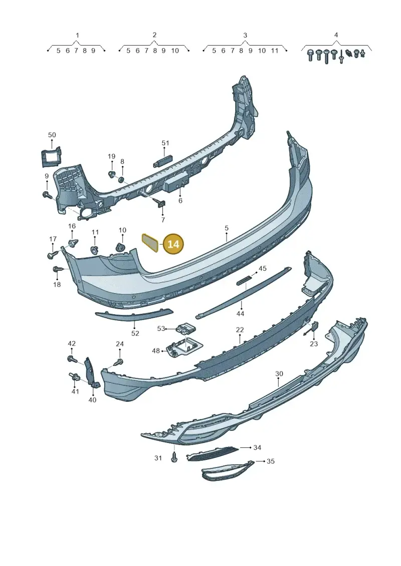 83A864734 — Audi Q3 (2018-2025) diagram 597807700, position 14