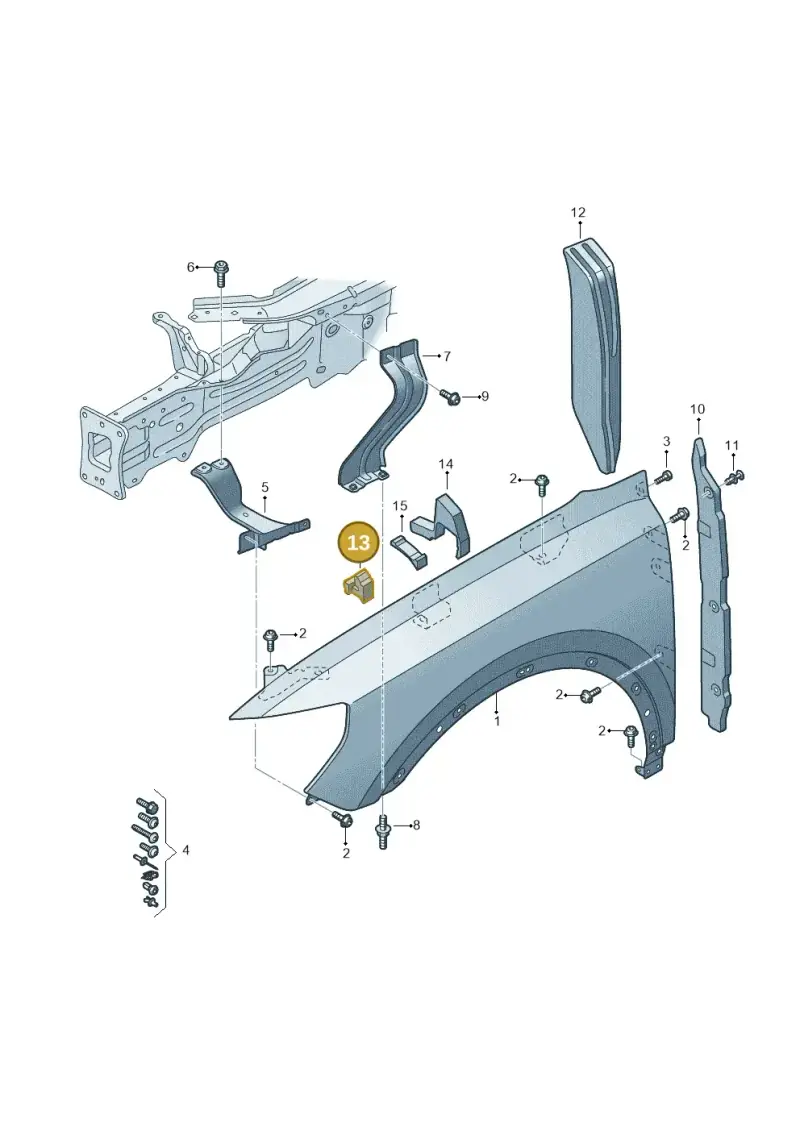 83A864760A — Audi RSQ3 Sportback (2019-2024) diagram 597821000, position 13