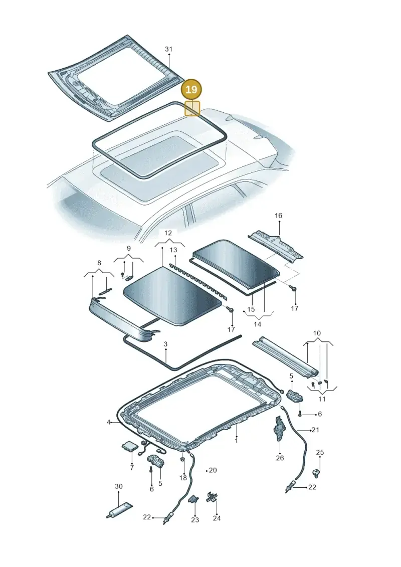 83A877459A — Audi Q3 2.0 (2019-) diagram 573877000, position 19