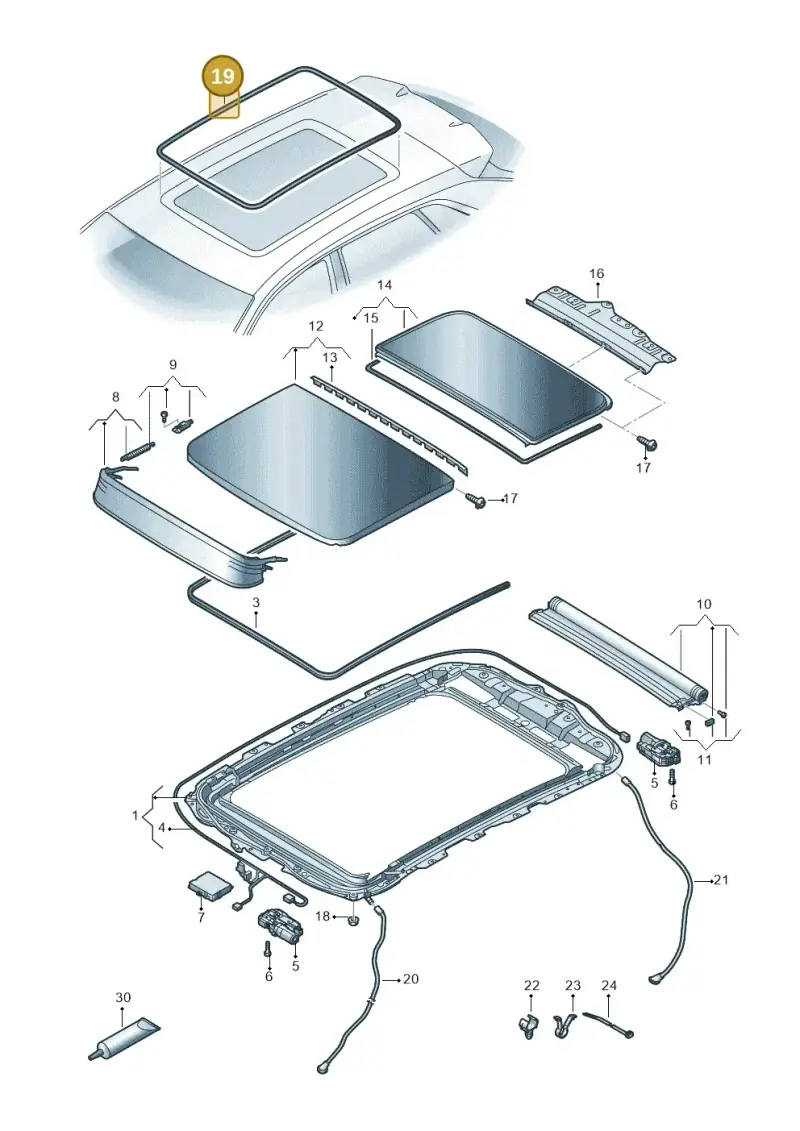83A877459A — Audi Q8 e-tron (2018-2025) diagram 586877000, position 19