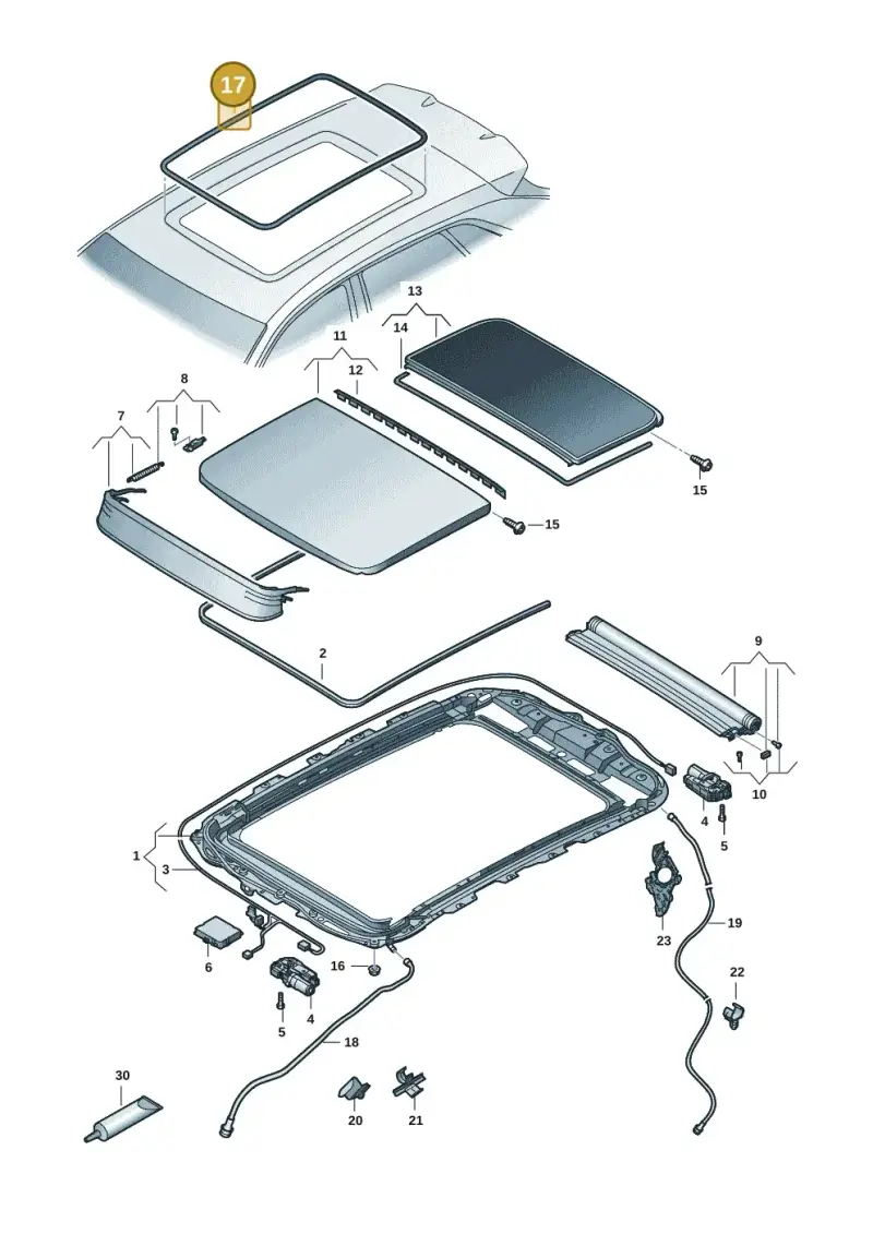 83A877459A — Audi RS Q3 Sportback (2019-2024) diagram 597877001, position 17