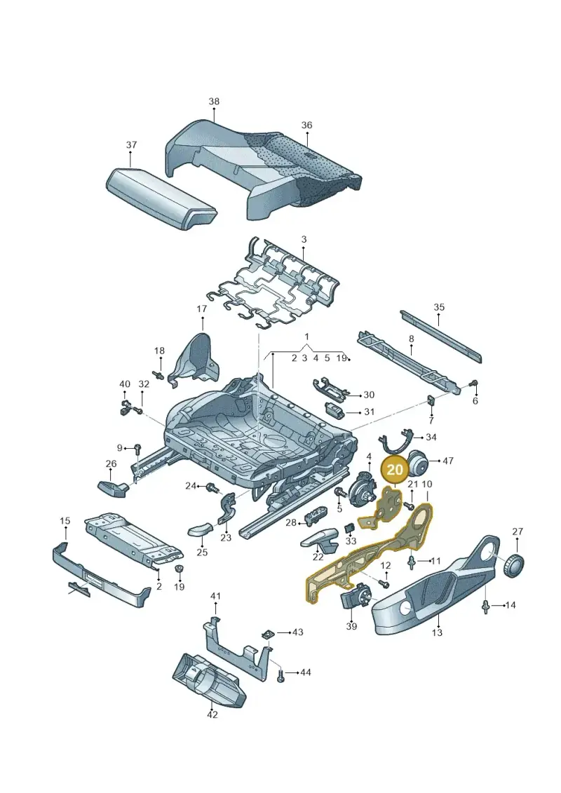 83A881094 — Audi Q4 Sportback (2021-2022) diagram 596881000, position 20