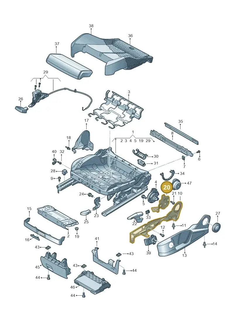 83A881094 — Audi RSQ3 Sportback (2019-2024) diagram 597881000, position 20