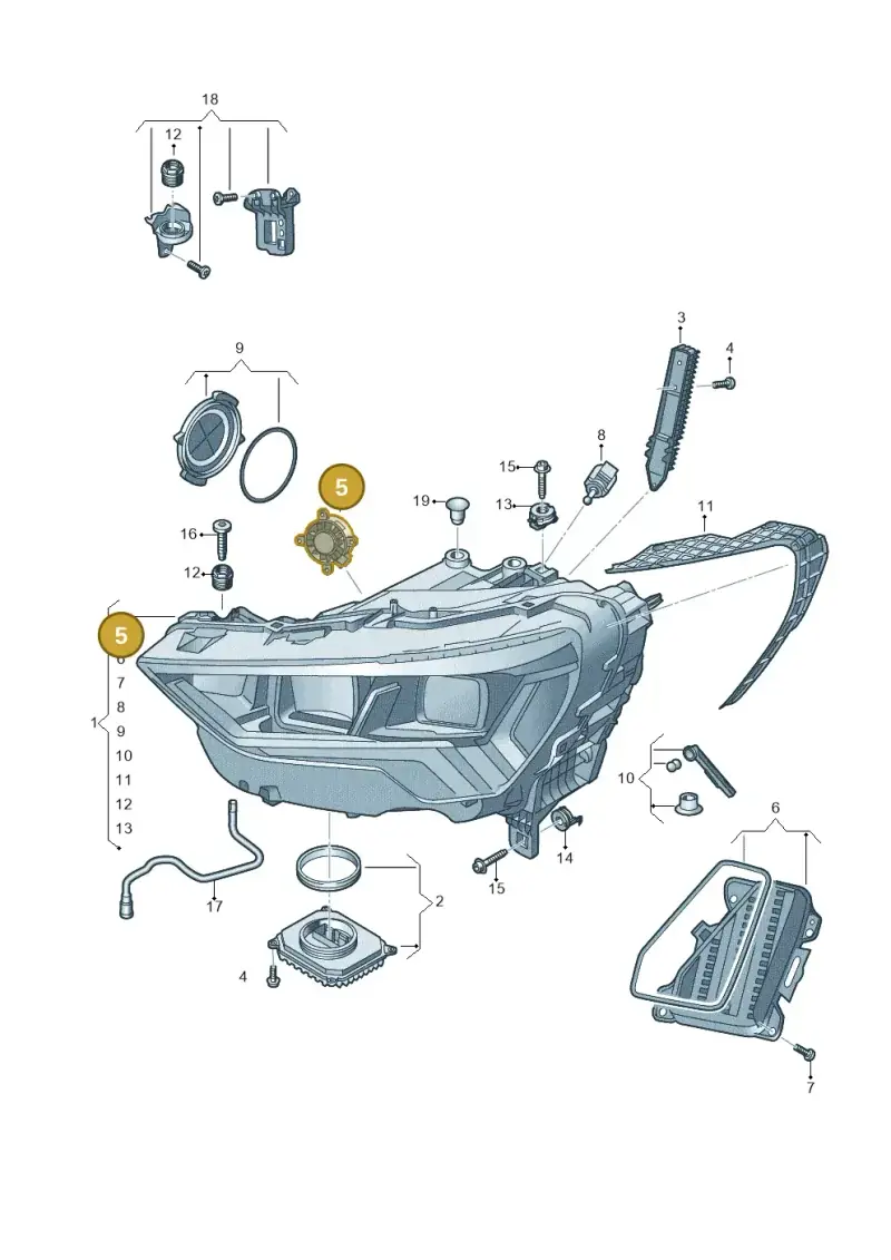 83A907463 — Audi RS Q3 Sportback (2019-2024) diagram 597941010, position 5