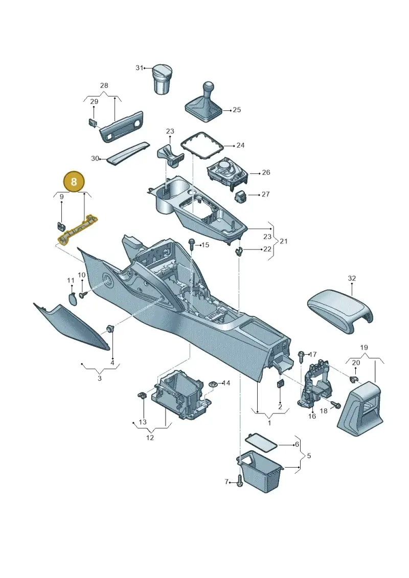 83B863616 — Audi Q2 (2016-2025) diagram 803863500, position 8
