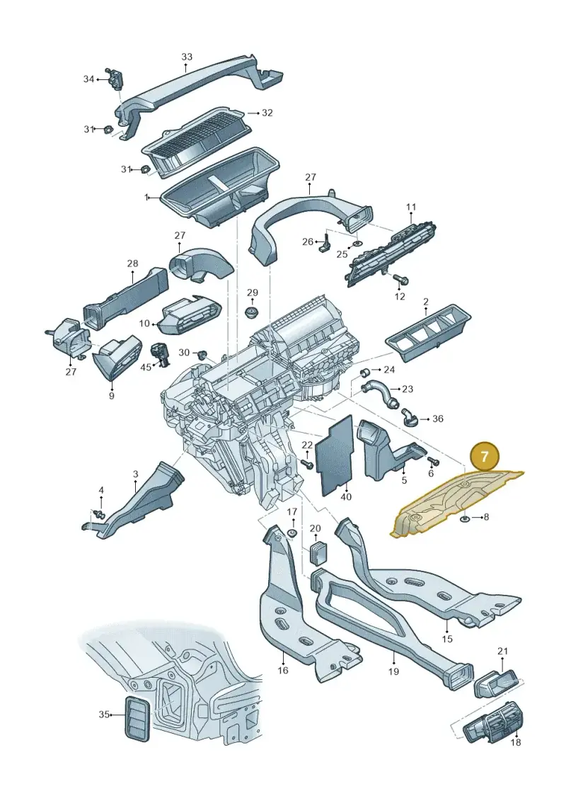 83C819593A — Audi A3 Sportback (2019-2025) diagram 596819100, position 7