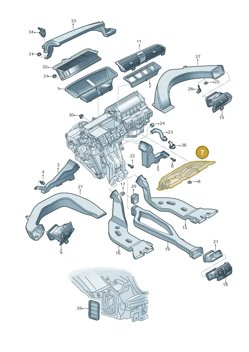83C819593A — Audi RS Q3 Sportback (2019-2024) diagram 597819010, position 7