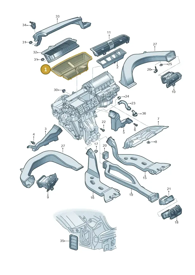 83C858431 — Audi RS Q3 Sportback (2019-2024) diagram 597819010, position 1