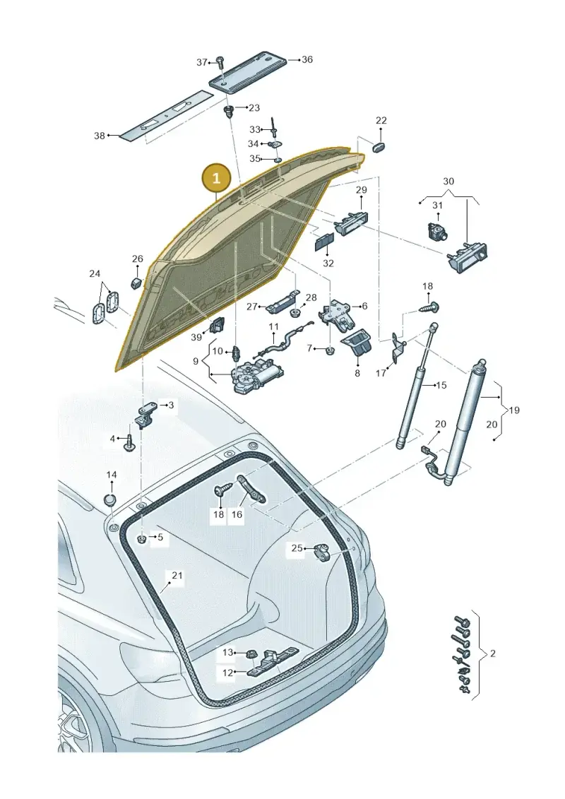 83F827025 — Audi RS Q3 Sportback (2019-2024) diagram 597827000, position 1