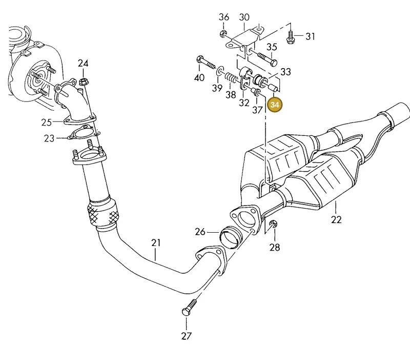857253205 — Audi A8 quattro (1999-2002) diagram 153253670, position 34