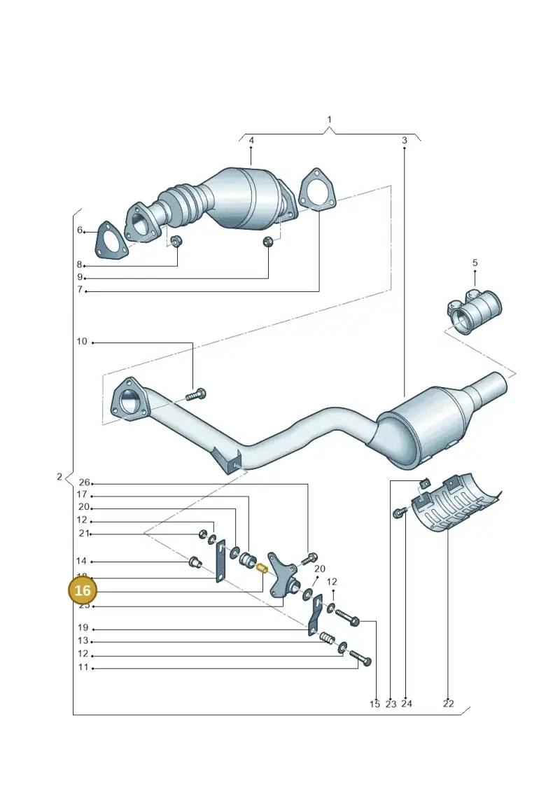 857253205 — Audi A6/Wagon/quattro (2001-2004) diagram 218097100, position 16