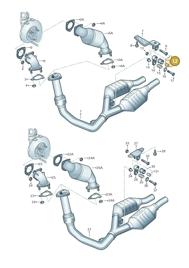 857253205 — Audi A6 Allroad qu. (2000-2005) diagram 264253670, position 12