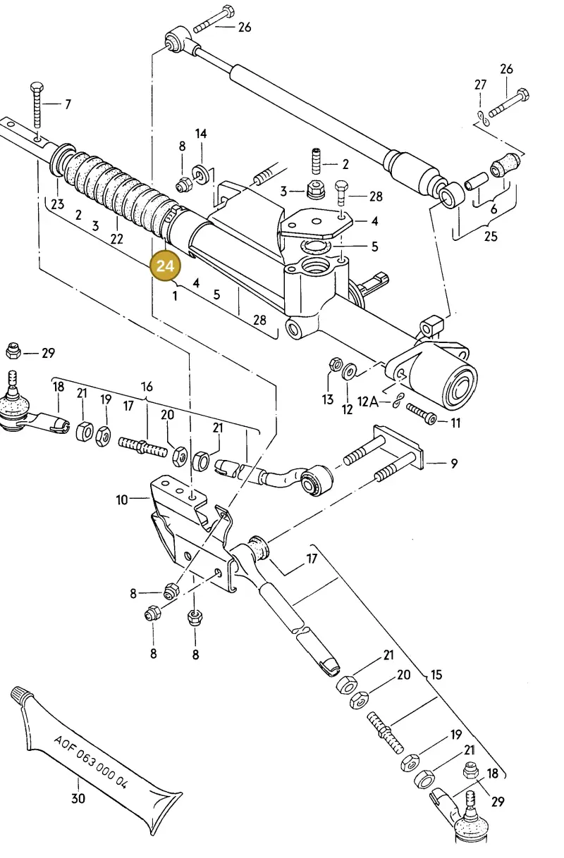 861419845A — Audi Coupe (1981-1987) diagram 008061100, position 24