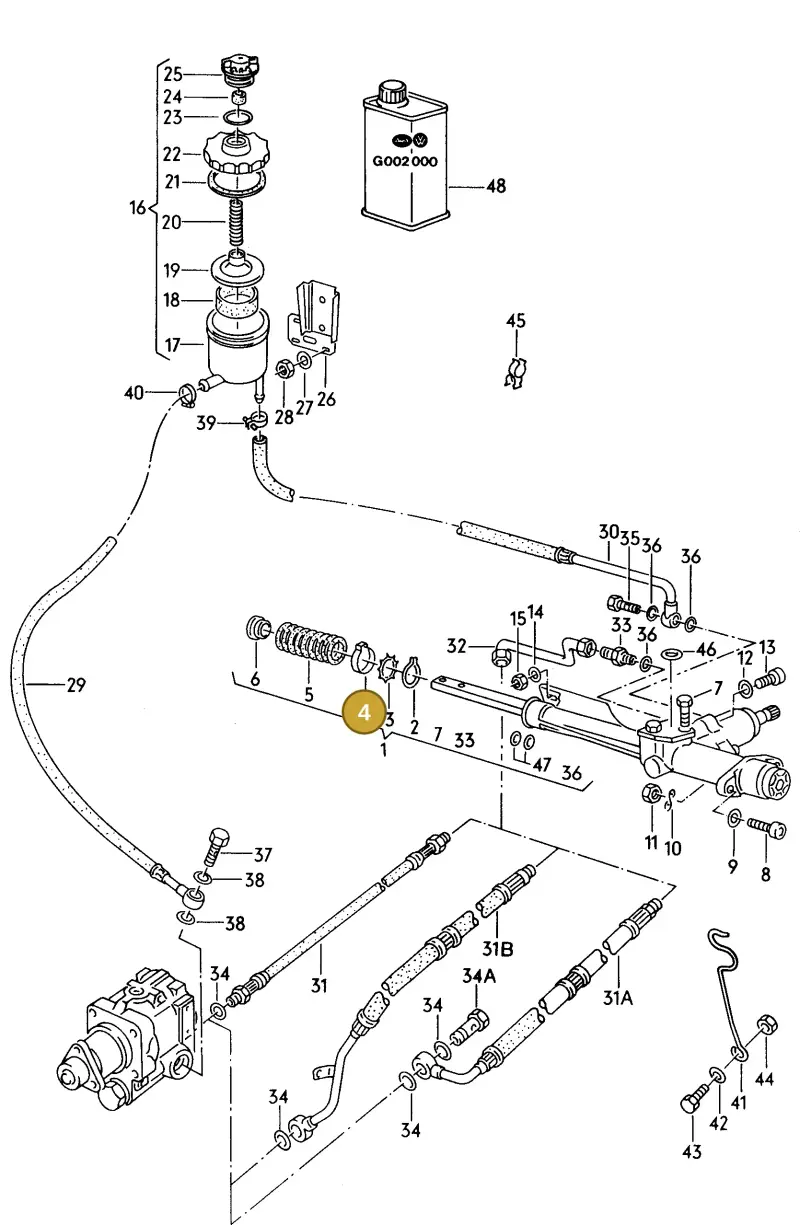 861419845A — Audi COUPE QUATTRO/2 (1984-1987) diagram 045043100, position 4