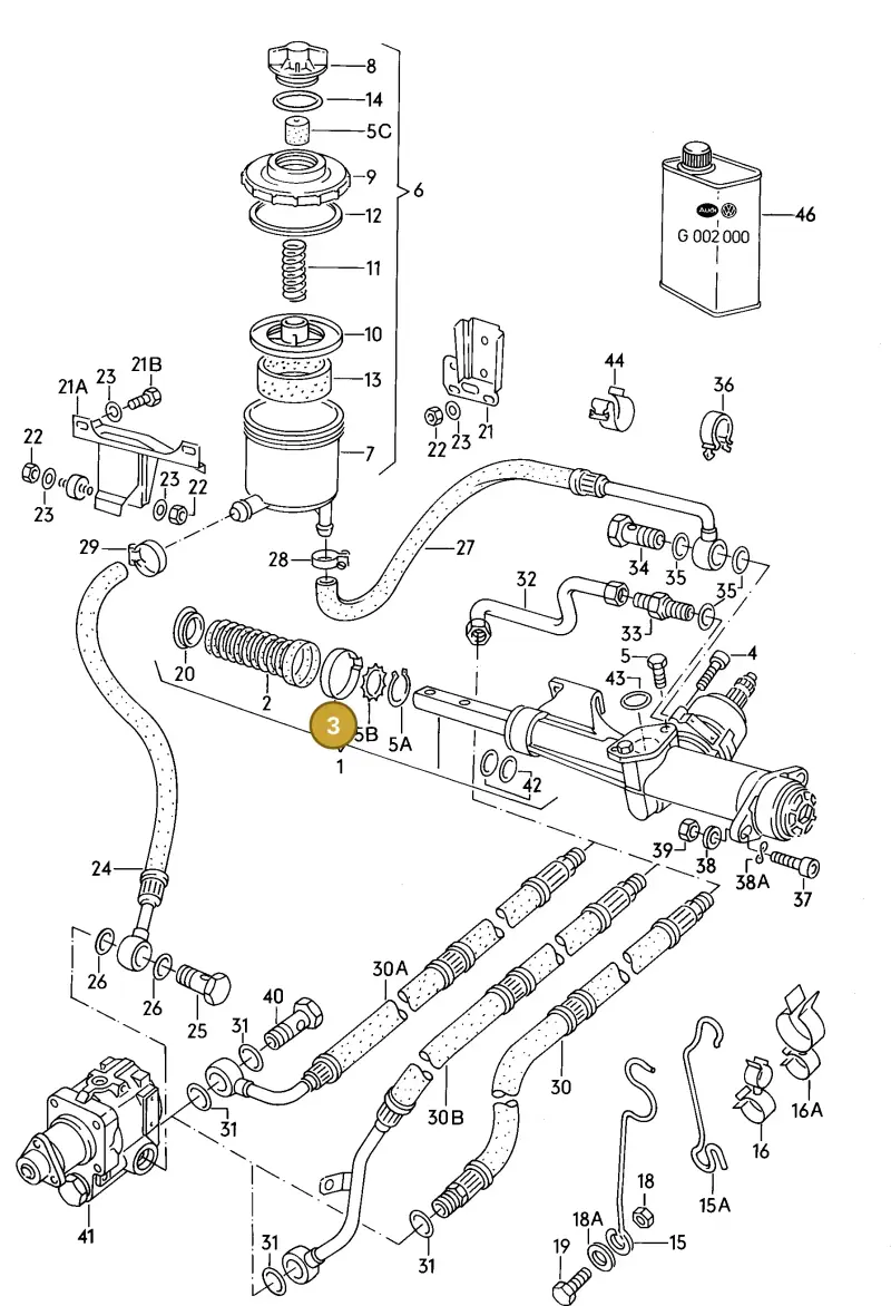 861419845A — Audi 4000 S (1984-1987) diagram 052056100, position 3