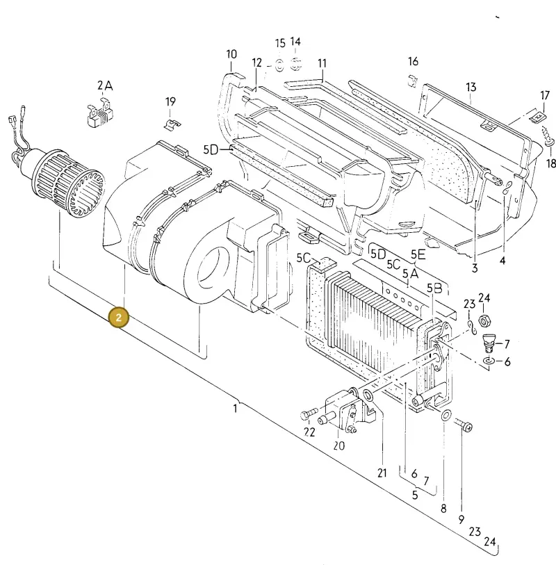 867819015A — Audi POLO,DERBY,AUDI 50 (1974-1981) diagram 021051100, position 2