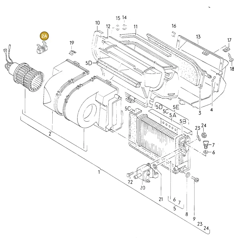 867959131 — Audi POLO,DERBY,AUDI 50 (1974-1981) diagram 021051100, position 2A